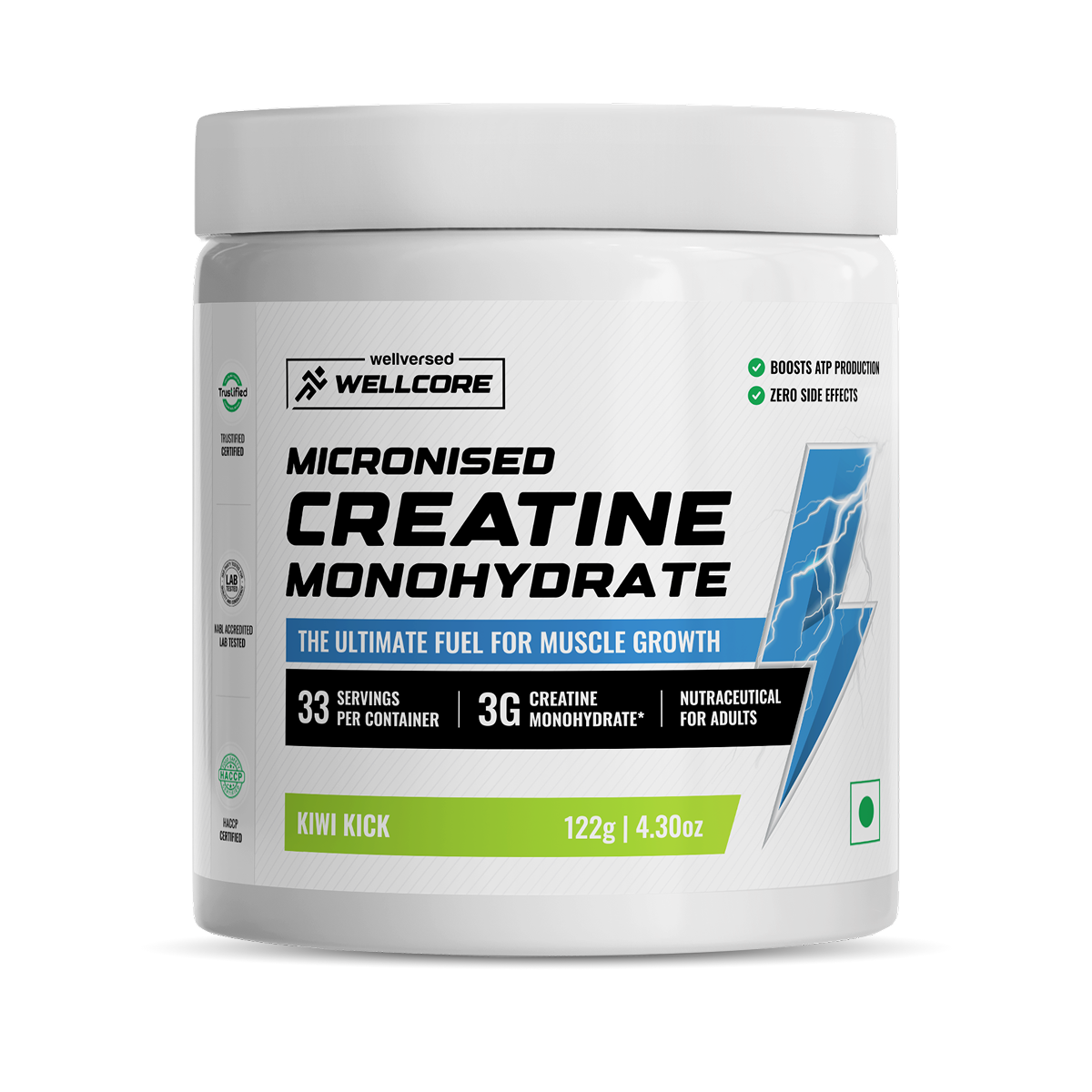 Wellcore Micronised Creatine Monohydrate | Kiwi Kick (122g)