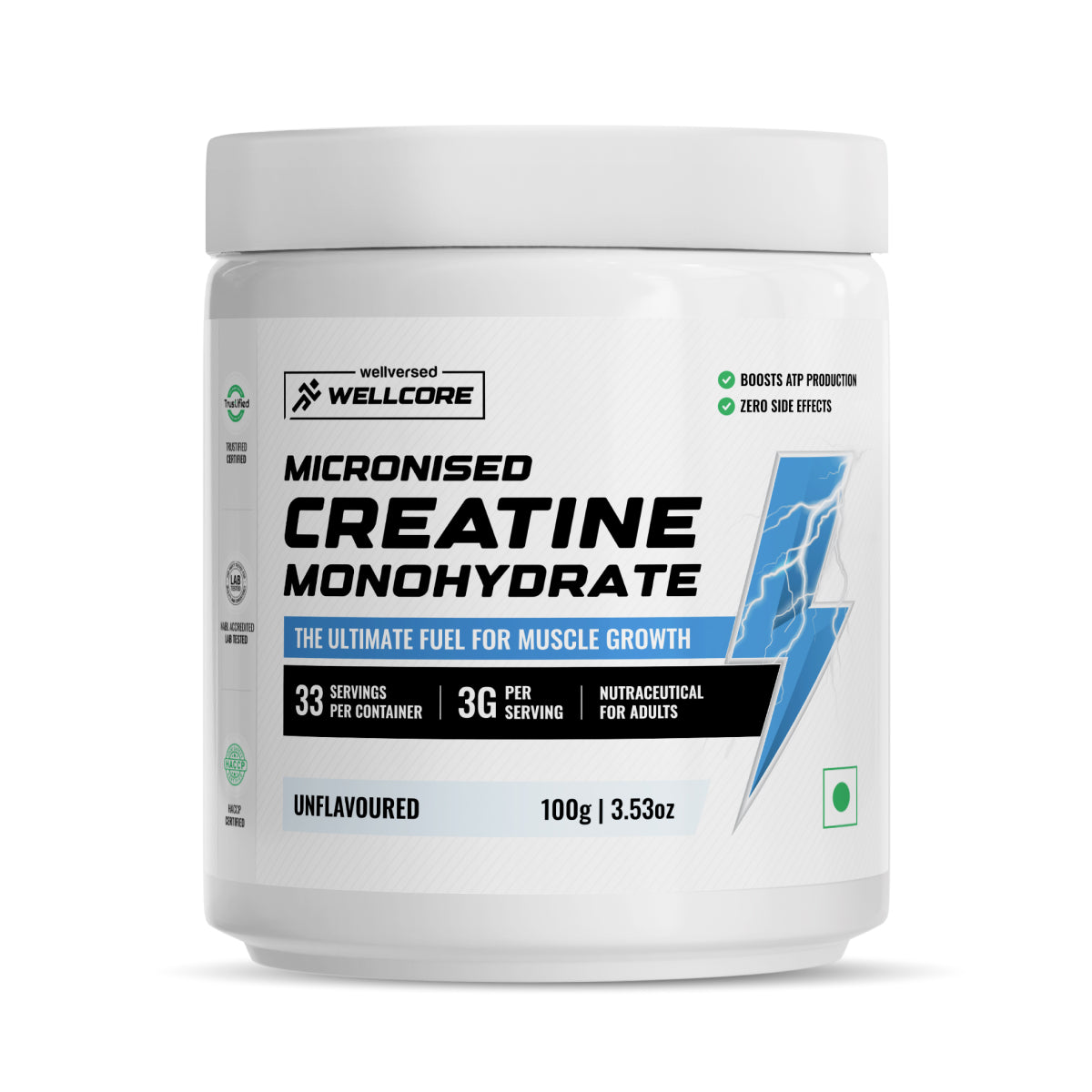 Wellcore Micronised Creatine Monohydrate | Unflavoured (100g)