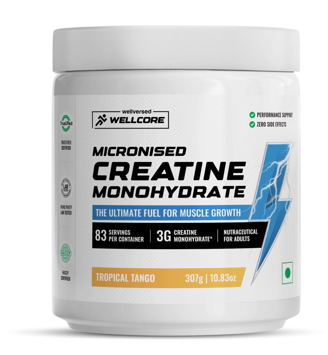 Wellcore Micronised Creatine Monohydrate | Tropical Tango (307g)