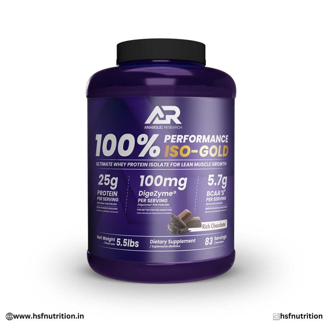 HSF Nutrition 100% ISO Gold Whey Protein Isolate 5.5 lbs - Rich Chocolate