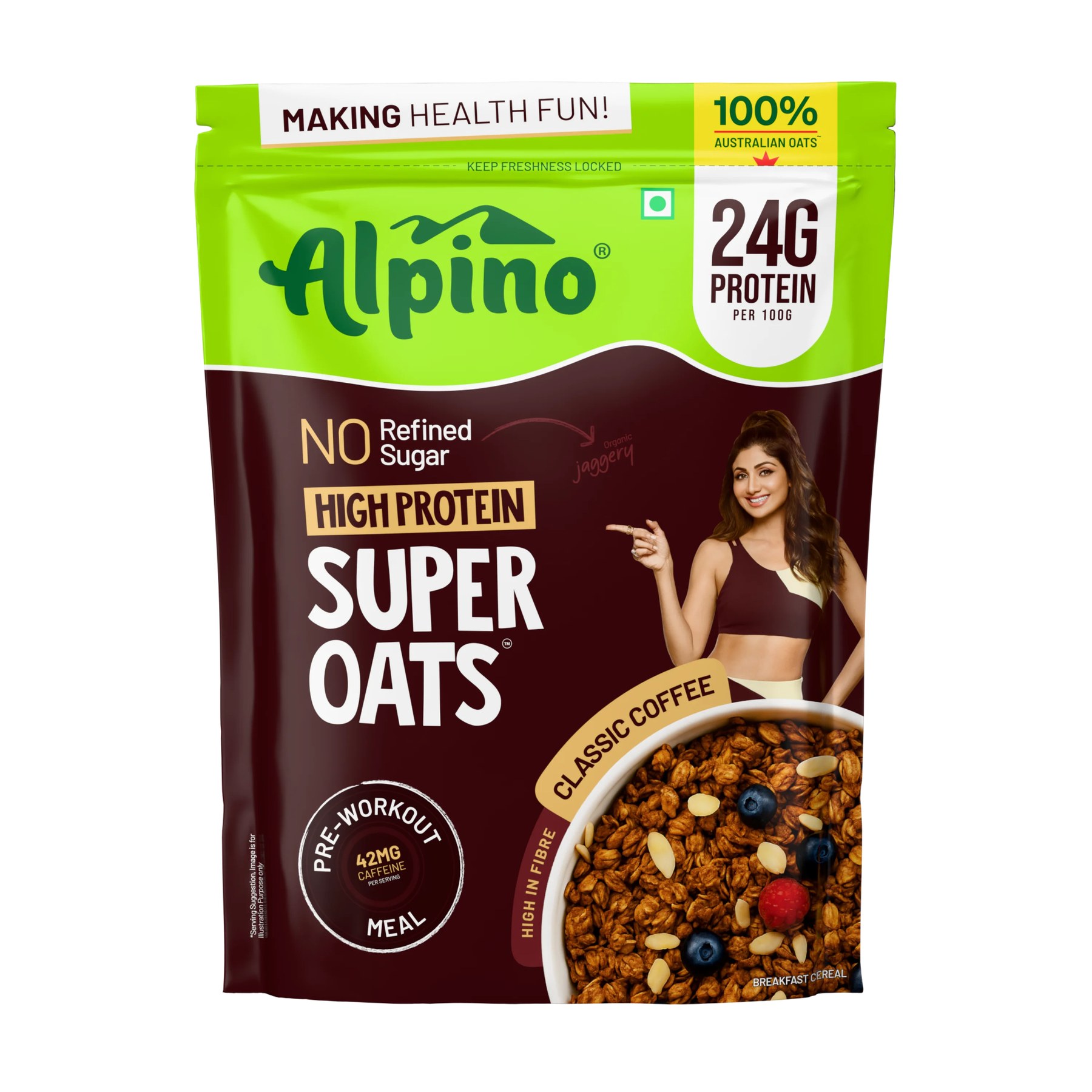 Alpino High Protein Super Rolled Oats Classic Coffee