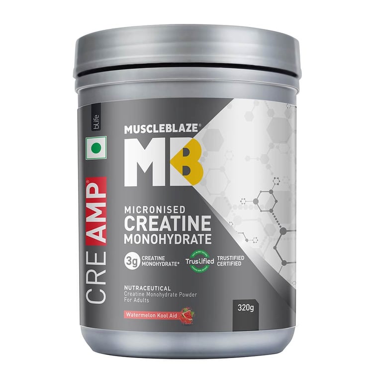 MuscleBlaze Creatine Monohydrate CreAMP, Watermelon Kool Aid 320g
