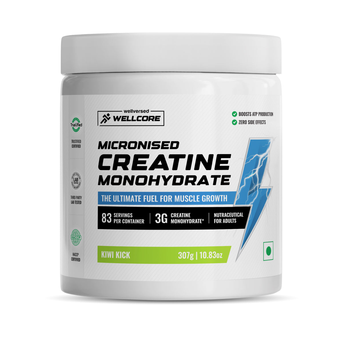 Wellcore Micronised Creatine Monohydrate | Kiwi Kick (307g)