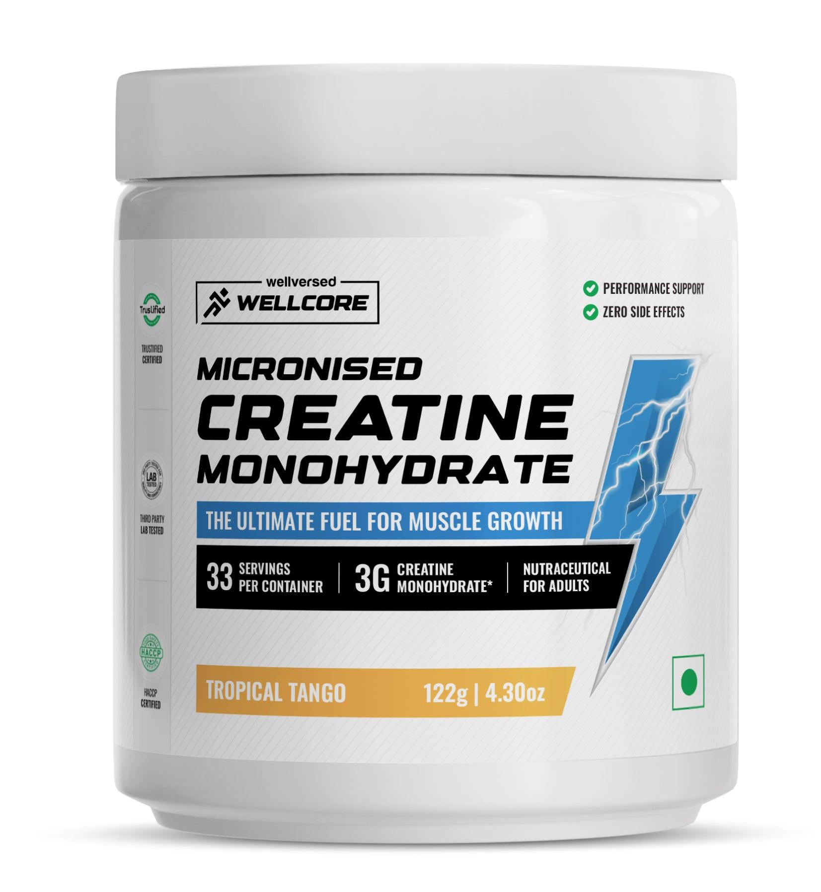 Wellcore Micronised Creatine Monohydrate | Tropical Tango (122g)