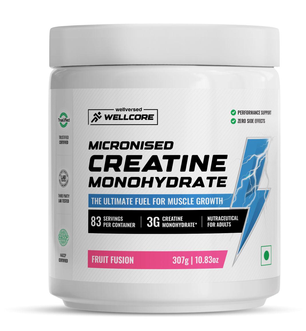 Wellcore Micronised Creatine Monohydrate | Fruit Fusion (307g)