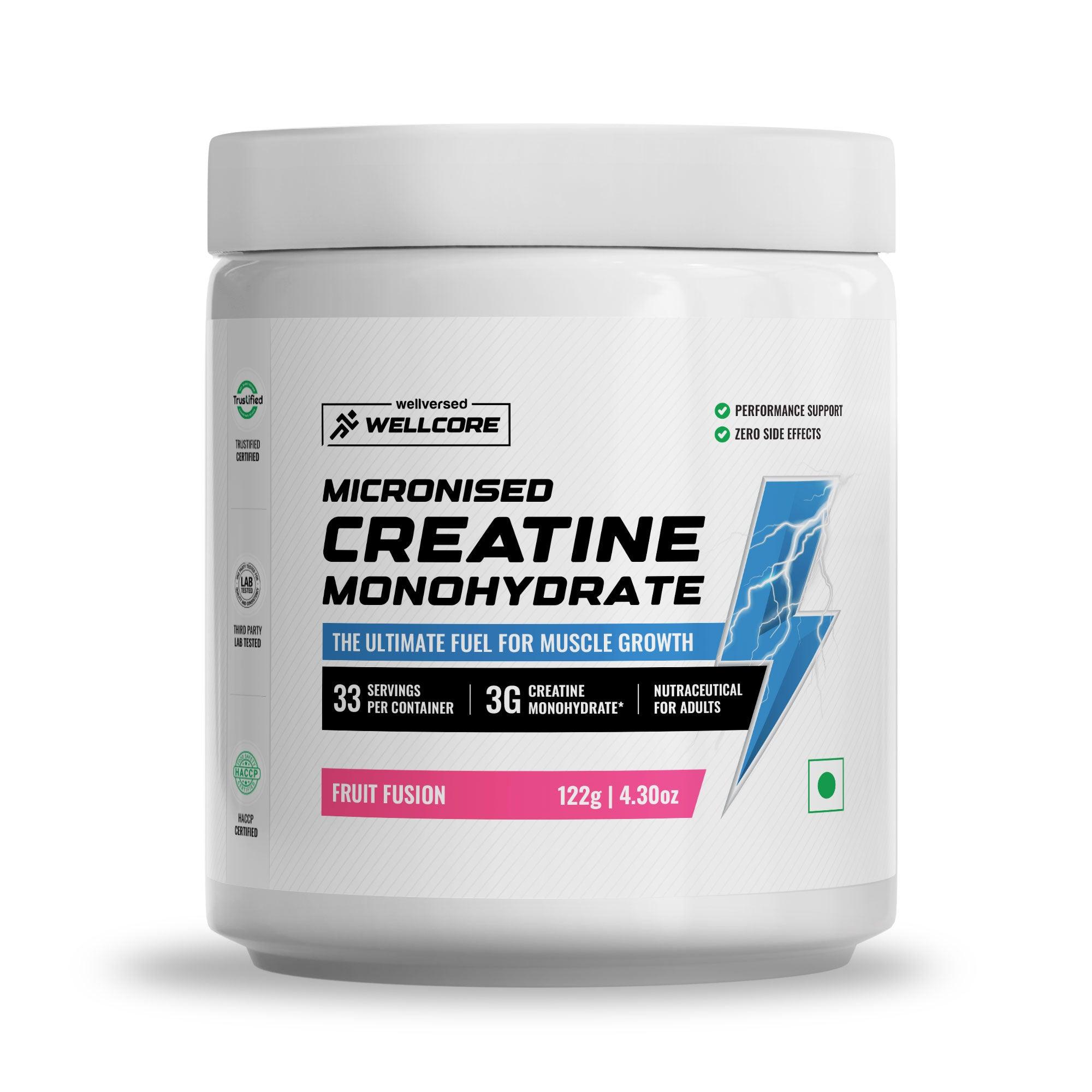 Wellcore Micronised Creatine Monohydrate | Fruit Fusion (122g)